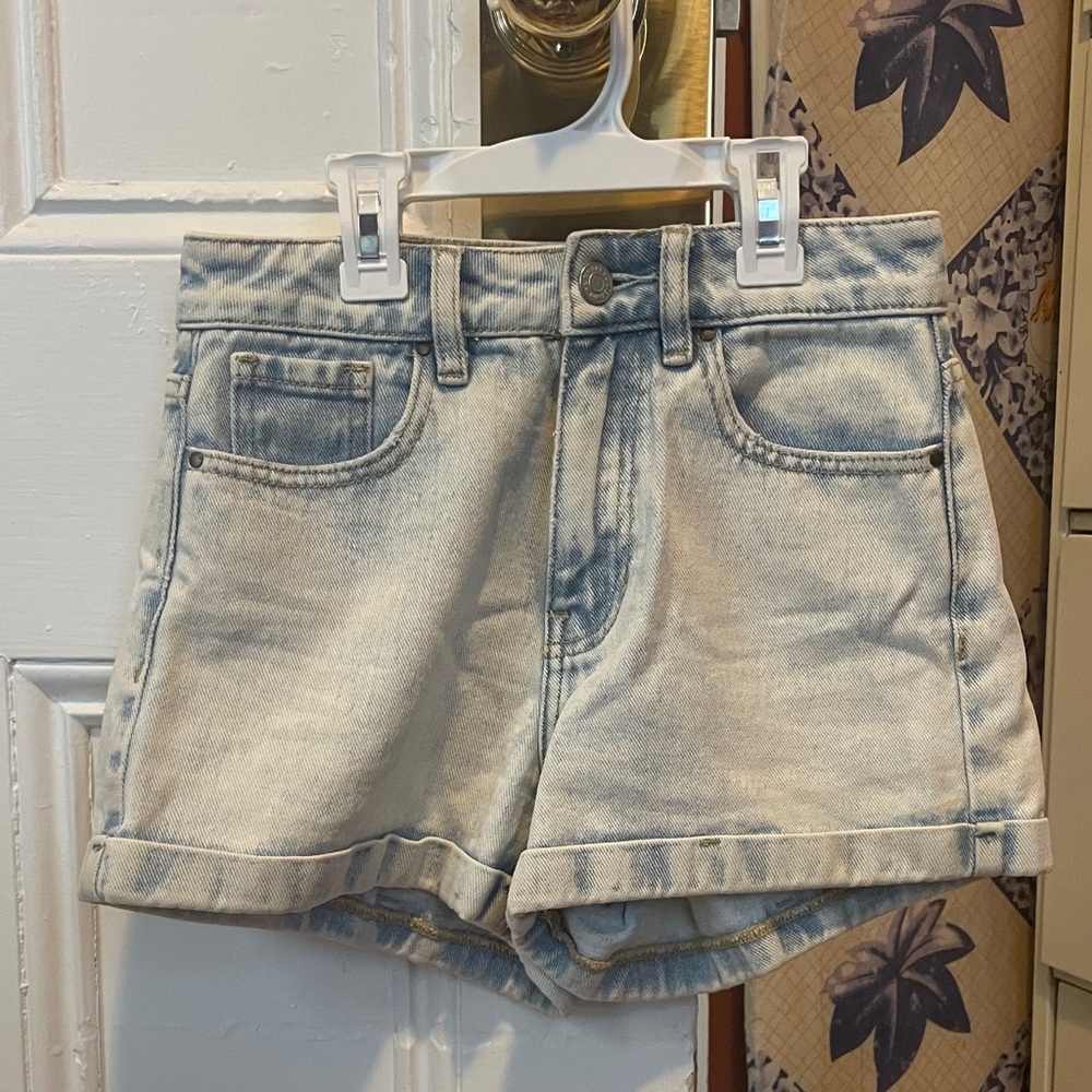 PacSun Light Wash High Rise Jean Shorts